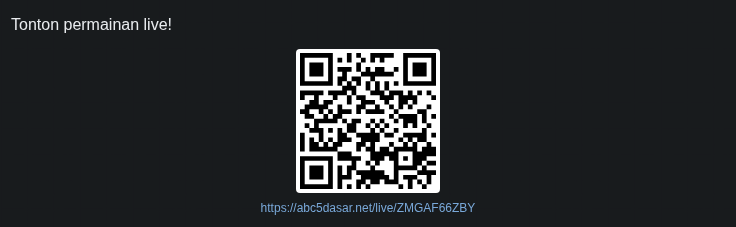 Kode QR untuk penonton