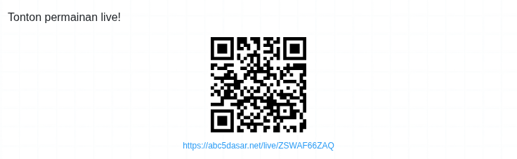 Kode QR untuk penonton