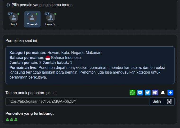 Tampilan penonton di lobi