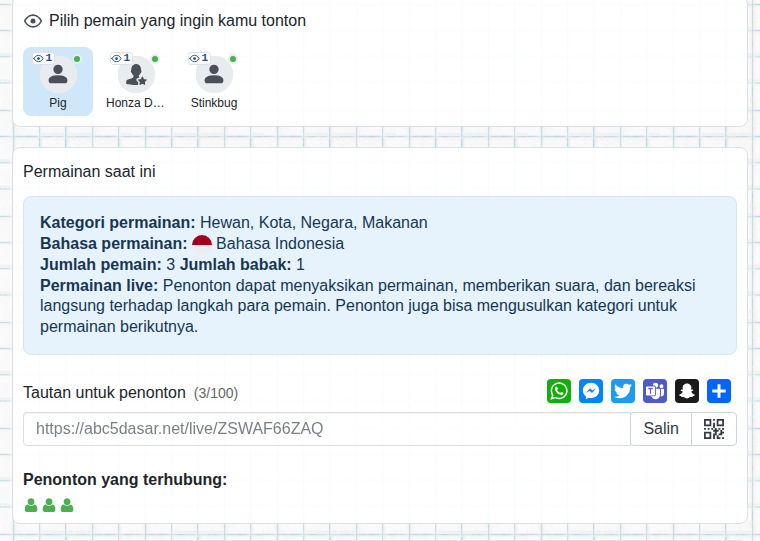 Tampilan penonton di lobi