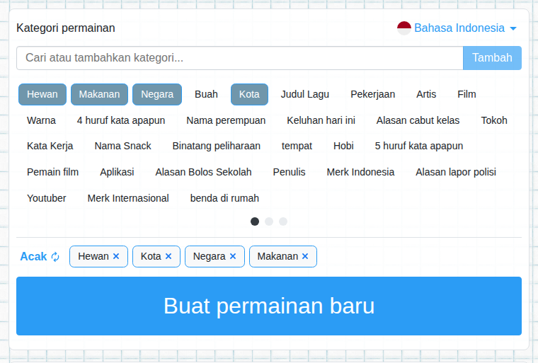 Memilih kategori
