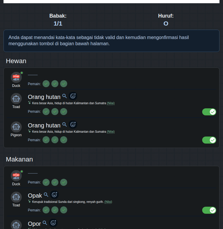 Penilaian dengan deskripsi AI